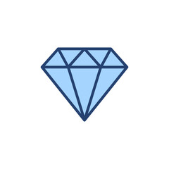 Diamond icon vector. diamond gems sign and symbol