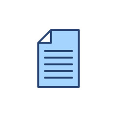 Document icon vector. Paper sign and symbol. File Icon