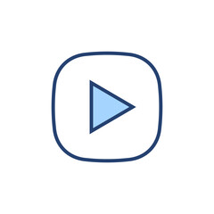 Play icon vector. Play button sign and symbol