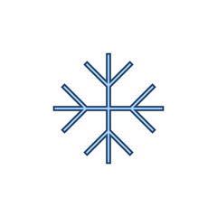 Snow icon vector. snowflake sign and symbol