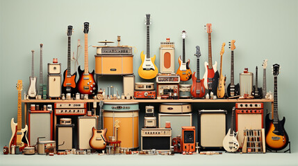 Musical instruments. Generative AI.