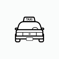 Taxi Icon. Cab Symbol. Transportation Element - Vector.    