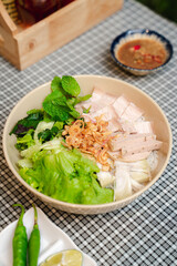 Vietnamese traditional cuisine of the Mid Area: Bun Mam Nem