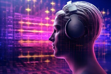 Concept of equal rights of people with hearing impairment, Generative AI