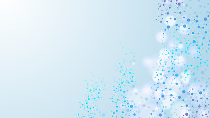 Modern health care abstract background with lines, dots and hexagons. Medical innovation banner template concept. Wave flow. illustration.