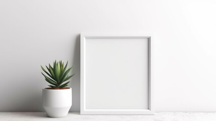 Clean and Simple Wall Mockup Template created with Generative AI Technology