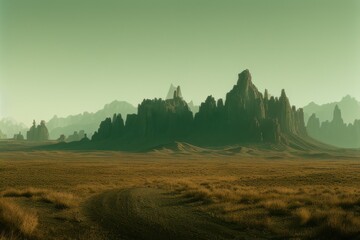 Surreal dreamlike landscape