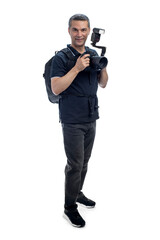 Professional photographer with camera    