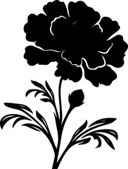 Silhouette flower rose and vector images