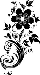 Obraz na płótnie Canvas Silhouette flower rose and vector images