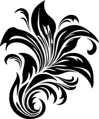 Silhouette flower rose and vector images