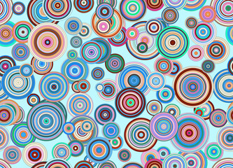 Random concentric circles pattern, seamlessly tileable. Made with code.