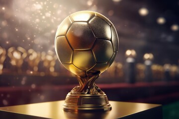 Gold ball soccer award champion. Generate Ai