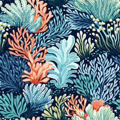  Undersea Euphoria: Patterns Unveiled - Coral Reef Pattern © Jaden