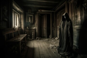 Grim creepy house. Generate Ai