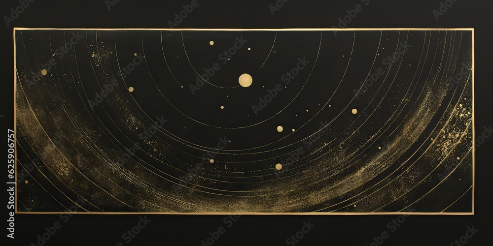 Poster ai generated. ai generative. minimal solar system planets poster. galaxy space universe future adven