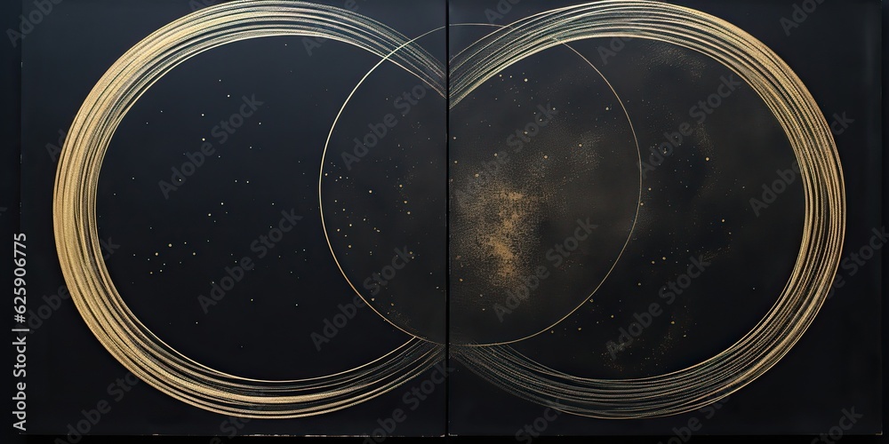 Wall mural ai generated. ai generative. minimal solar system planets poster. galaxy space universe future adven