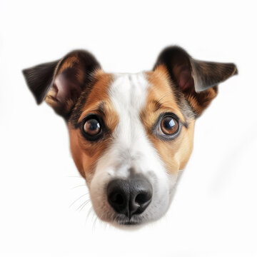 Jack russell terrier isolated on a white background
