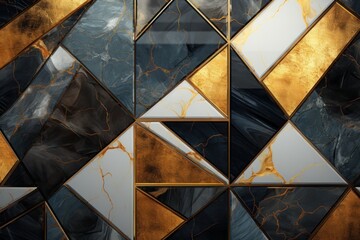 Gold and black marble background. 3d rendering, 3d illustration.