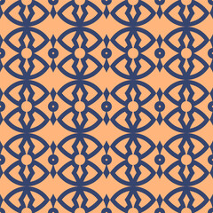 Vector. Seamless mediterranean geometric pattern, ornamental swatches. Talavera template. Portuguese Azulejo. Turkish decoration. Moroccan mosaic. Spanish porcelain. Ceramic dishes, folk ornament.