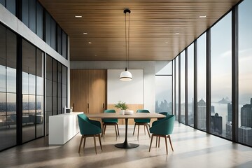 modern office interior generated by AI tool