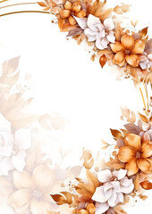 Vector illustration of a beautiful floral frame for Wedding, anniversary, birthday and party. Design for banner, poster, card, invitation and scrapbook