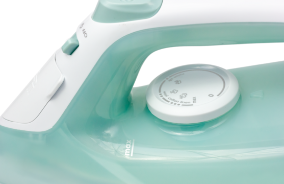 Power adjustment knob on an electric iron.