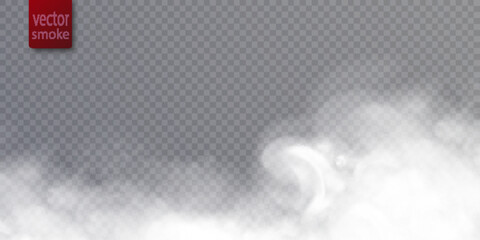 Texture of steam, smoke, fog, clouds. Vector isolated smoke. Aerosol effect	 - obrazy, fototapety, plakaty