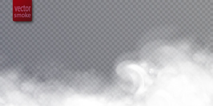 Texture of steam, smoke, fog, clouds. Vector isolated smoke. Aerosol effect	