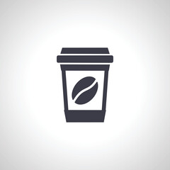 coffee icon. take away coffee in a disposable cup icon.