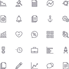 Business line icon set. Collection of commerce uotline sighn for web design, mobile app, UI design, etc. Dark blue line symbol of finance on white background.