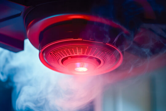 smoke detector stands vigilant, detecting smoke and sound an alarm, safeguarding lives and properties from potential dangers. AI generative