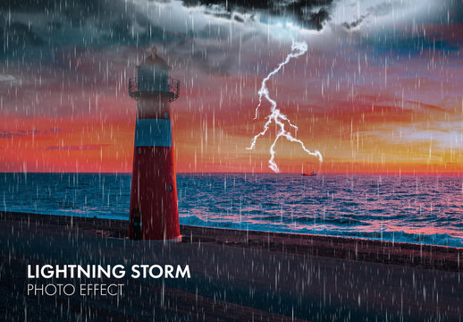 Lightning Storm Photo Effect