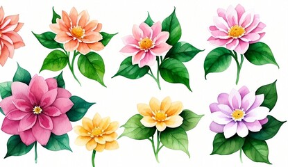 Flowers watercolors, generative ai