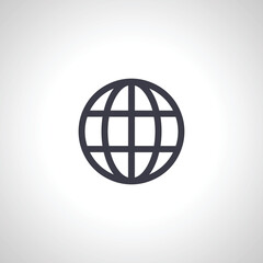 earth meridians icon. Go to web icon, earth icon