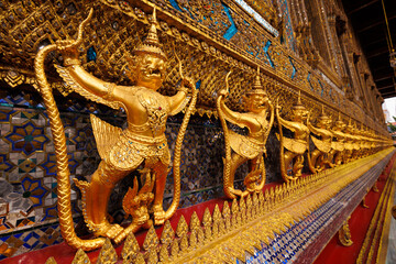 Garuda figures in Grand Palace of Bangkok - 625913572