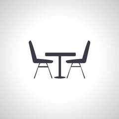 table with chairs icon. table with chairs icon.