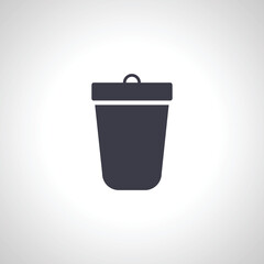trash can icon. recycle trash can icon.