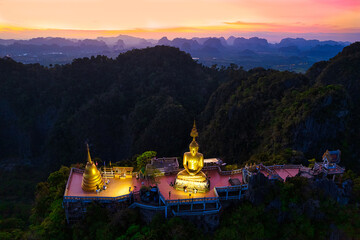 Tiger cave temple at dusk in Thailand - 625913585