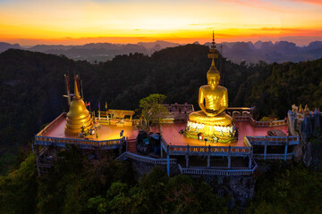 Tiger cave temple at dusk in Thailand - 625913592