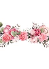 Vector floral botanical card design with leaves with geometrical frame.