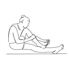 woman doing pedicure