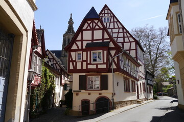 Fototapeta na wymiar Giebelhäuser in der Altstadt von Meisenheim