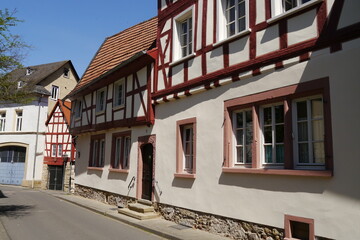 Fototapeta na wymiar Häuser in der Altstadt von Meisenheim am Glan