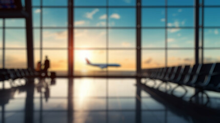 Airport terminal with blurred passenger background. Travel and transport concept.Summer holiday vacation concept.
Travel and tourism concept.