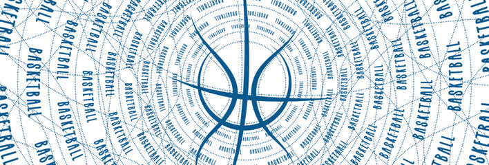 Blue and White Basketball Sports Banner
