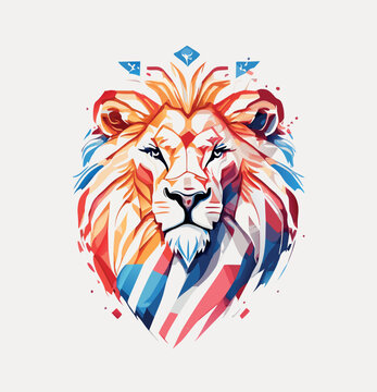lion head illustration freedom vector