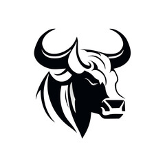 bull head isolated on white
