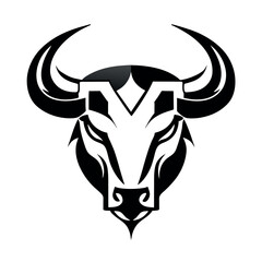 bull head with horns