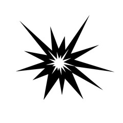 Explosion icon. Vector illustration isolated on white background
